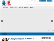 Tablet Screenshot of glendon.yorku.ca