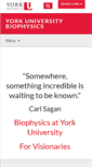 Mobile Screenshot of biophysics.yorku.ca